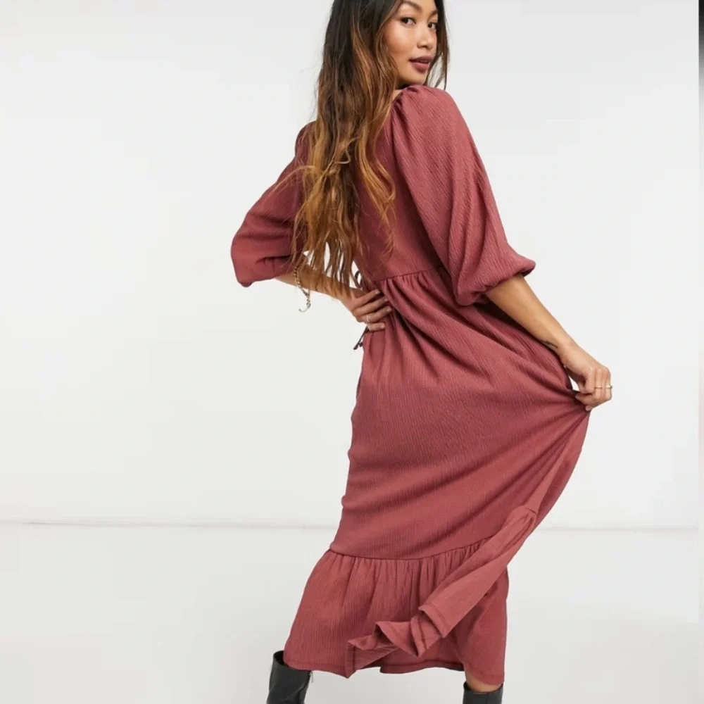 Mango Dusty Pink Wrap Dress - Picture 2 of 2
